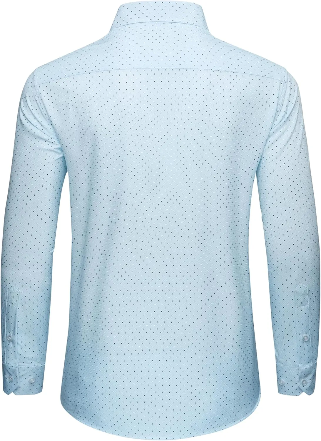 Alimens & Gentle Mens Dress Shirts Printed Button Down Shirt Long Sleeve Regular Fit Inner Collar Contrast Shirt Business