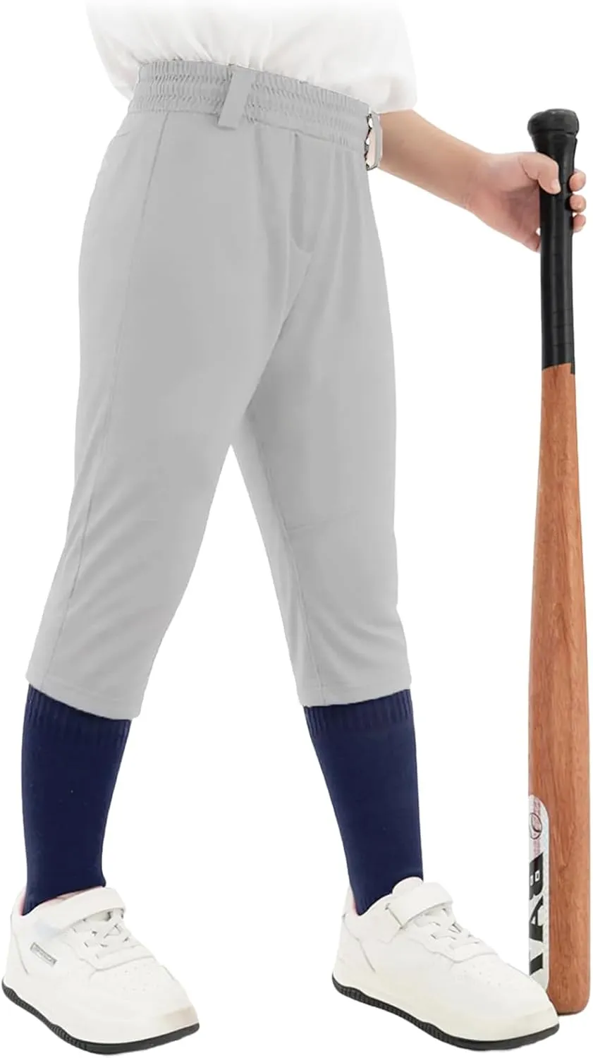 DEVOROPA 2T/3T/4T/5T to Big Kids Youth Boys Baseball Pants Girls Softball Pants Fast Pitch Tee Ball Practice Pants Pockets