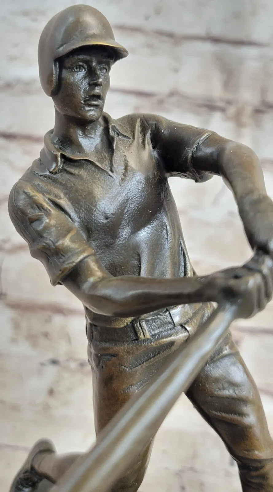 Hot Cast Signed Original Baseball player Trophy Gift Bronze Sculpture Statue