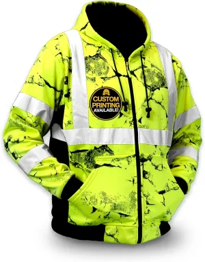 KwikSafety - Charlotte, NC - Men's Fleece Safety Hoodie | PPE Hi Vis Reflective Work Jackets