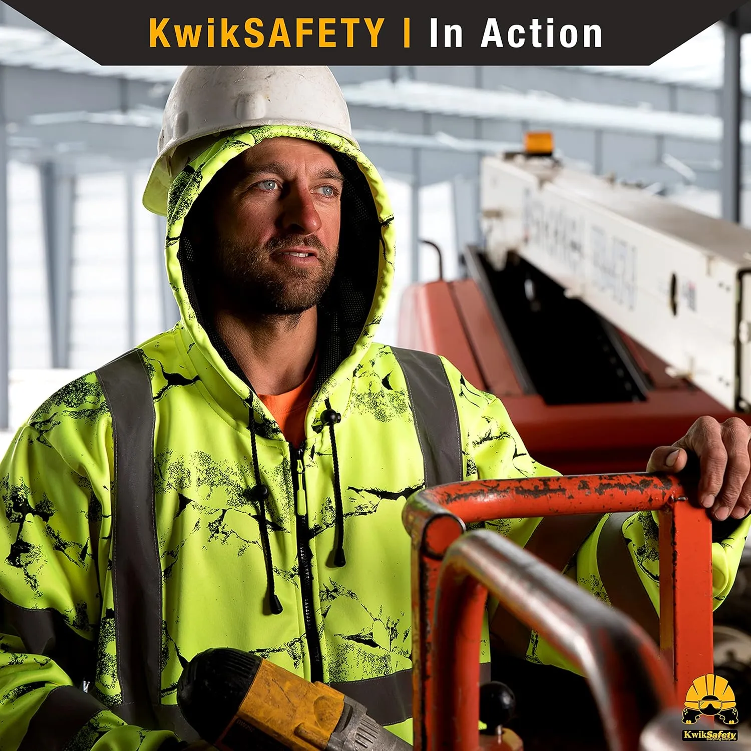 KwikSafety - Charlotte, NC - Men's Fleece Safety Hoodie | PPE Hi Vis Reflective Work Jackets