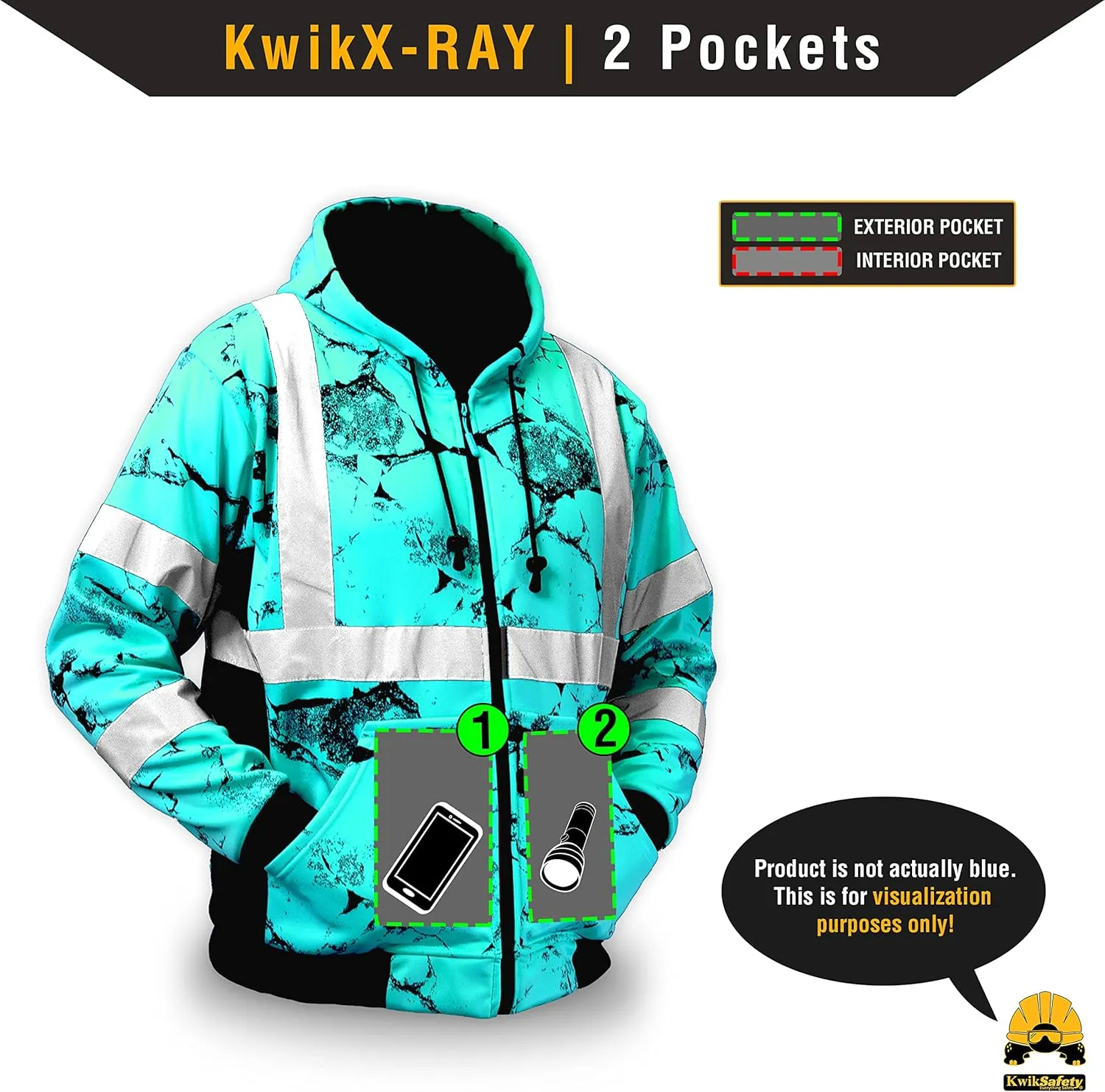 KwikSafety - Charlotte, NC - Men's Fleece Safety Hoodie | PPE Hi Vis Reflective Work Jackets