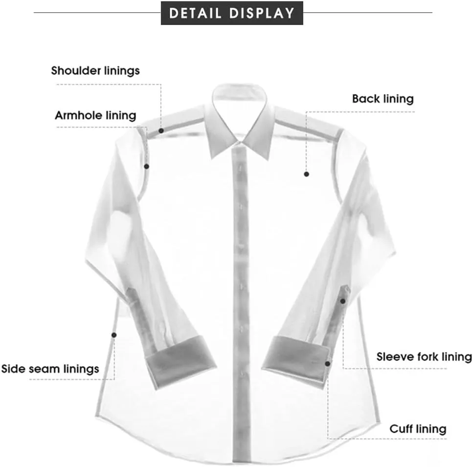 Men's French Cuff Dress Shirt Regular Fit Formal Business Button Down Shirt for Men Long Sleeve Random Cufflinks