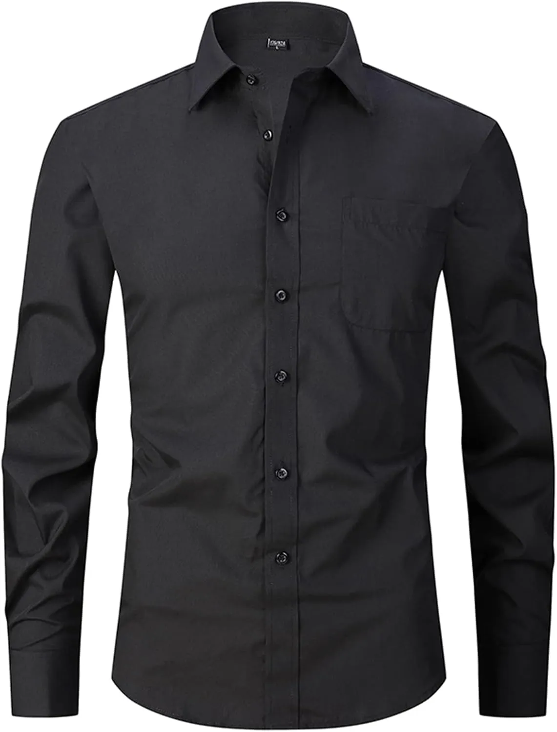 Men's French Cuff Dress Shirt Regular Fit Formal Business Button Down Shirt for Men Long Sleeve Random Cufflinks