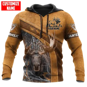 Moose Hunting Custom Hoodie, 3D All Over Printed Moose Hunting Hoodie, Hunter Hoodie Winnter