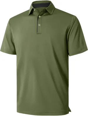 NIASHOT Mens Polo Shirt Short Sleeve Golf Sports Casual Tee