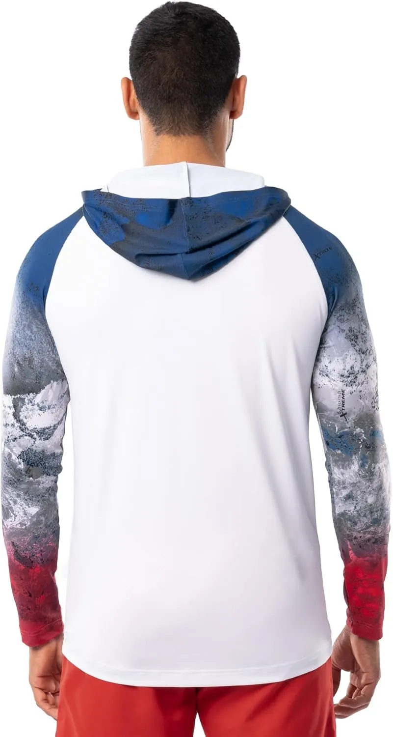 Realtree Men's Long Sleeve Patriotic Performance Fishing Hoodie