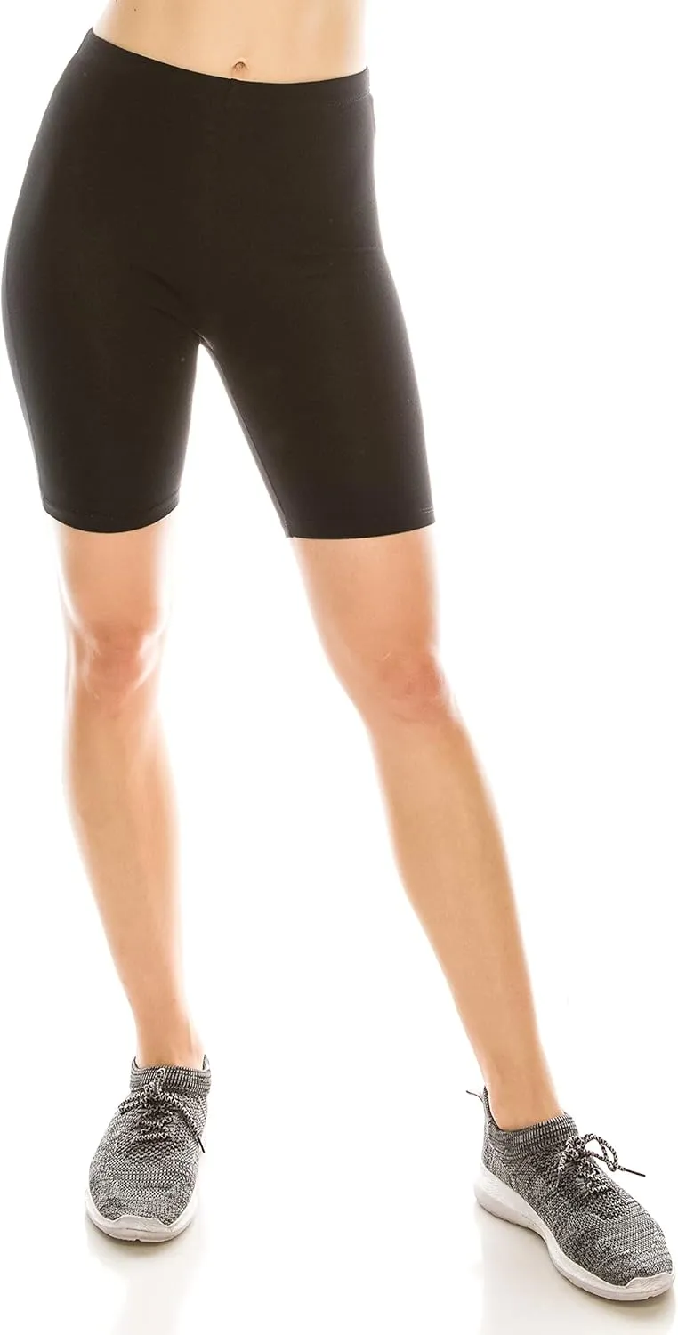 RENESEILLE Women's Active Biker Shorts  High Waist 7 Inseam Athletic Workout Gym Sports Yoga Running Bike Pants