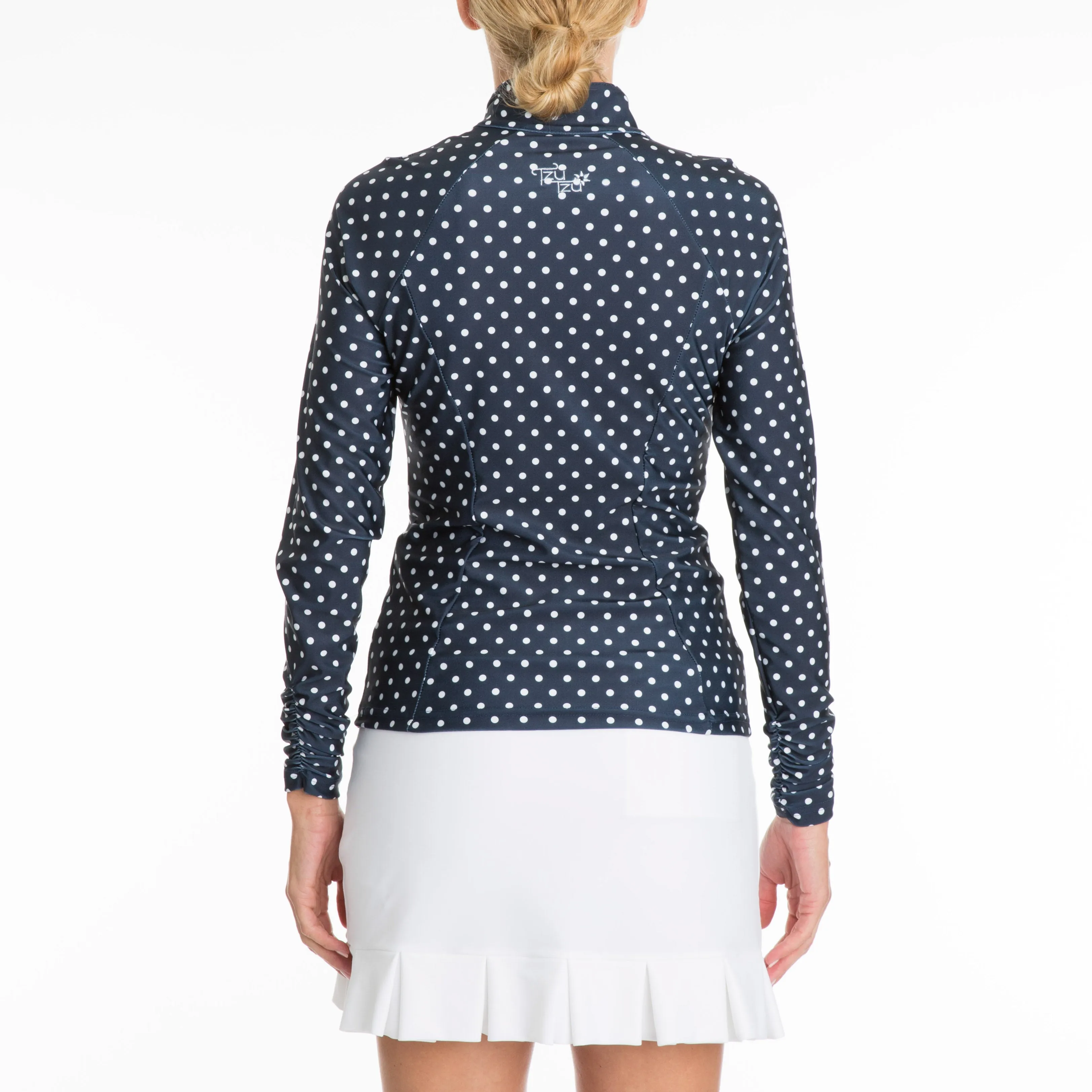 Sara Navy Dotty Top