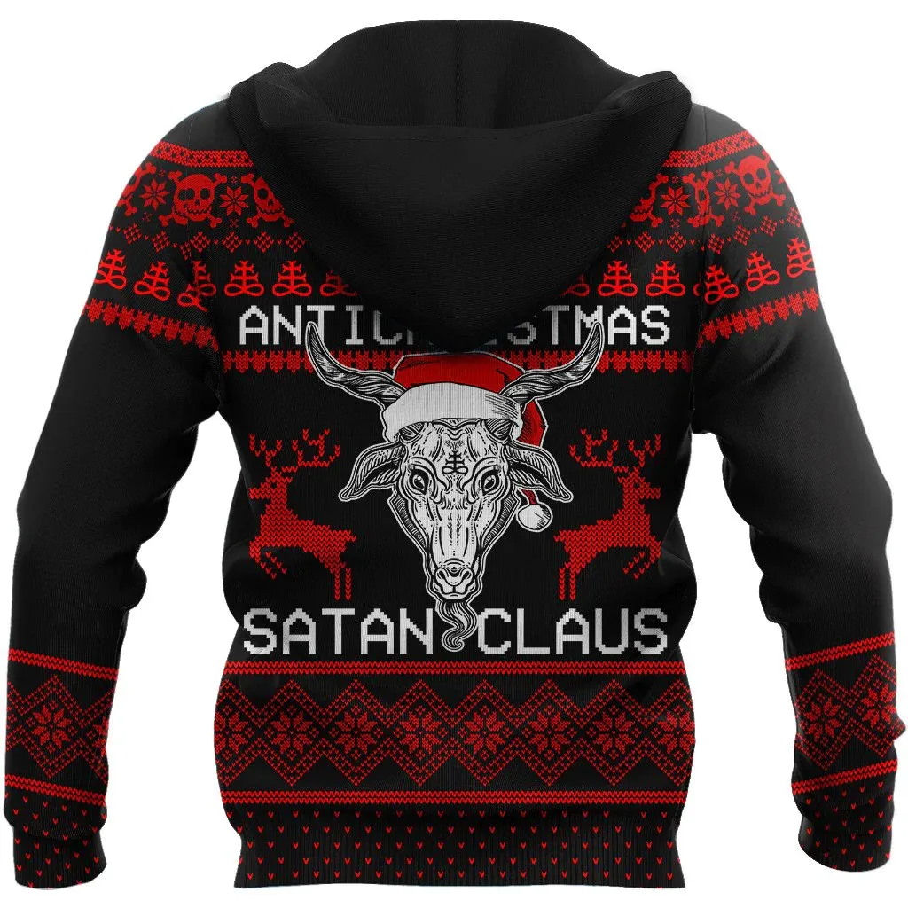 Satanic Claus Hoodie For Men And Women, Christmas Hoodie, X Mas Hoodies