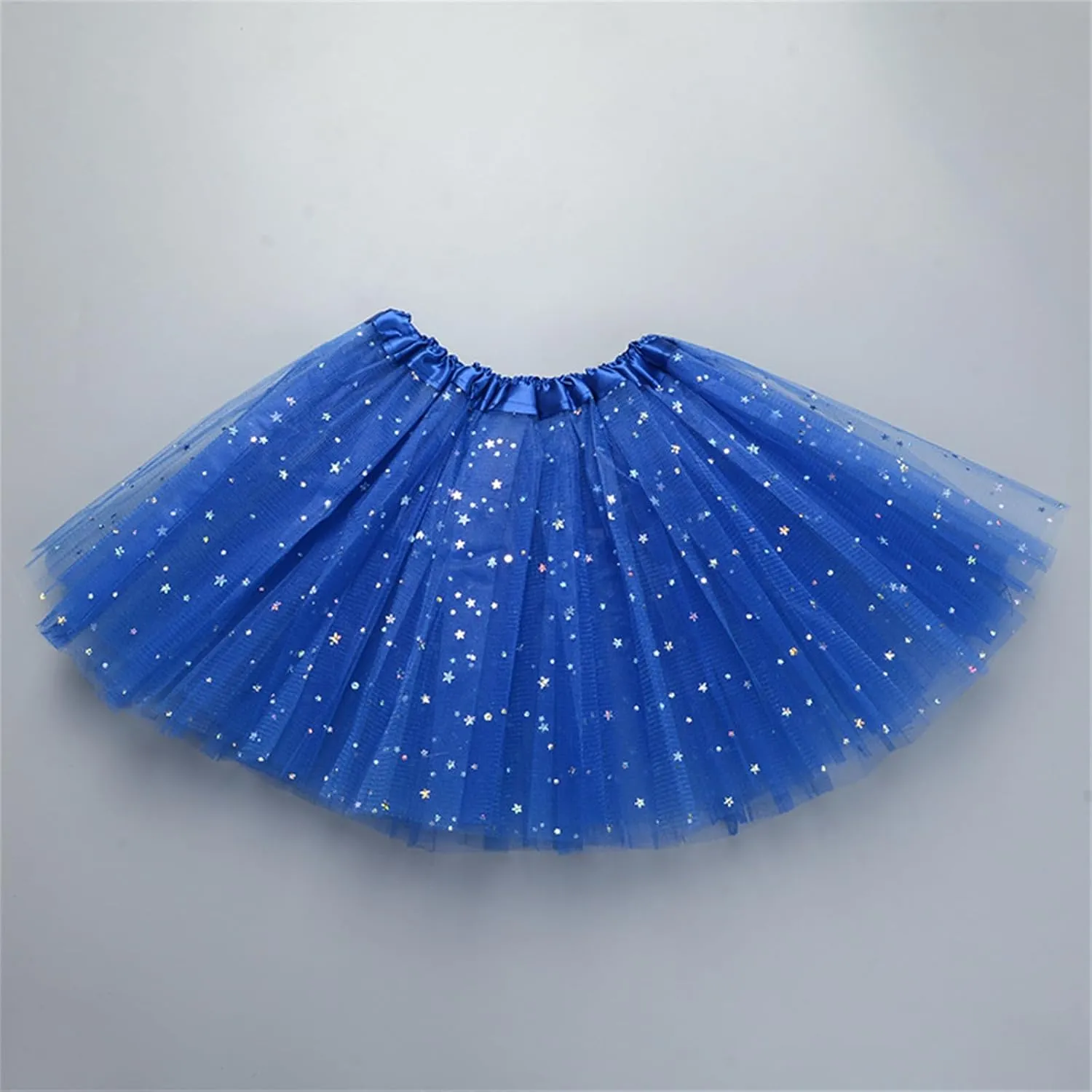 Sparkle Tutu Skirts for Women Fashion Lightweight Layered Dance Mini Skirt Elegant Princess Solid Color Ballet Skirt