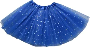 Sparkle Tutu Skirts for Women Fashion Lightweight Layered Dance Mini Skirt Elegant Princess Solid Color Ballet Skirt
