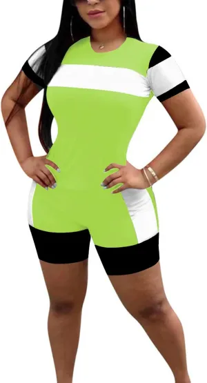 TOPONSKY Womens 2 Piece Sports Outfit Tracksuit Shirt Shorts Jogger Bodycon Sets