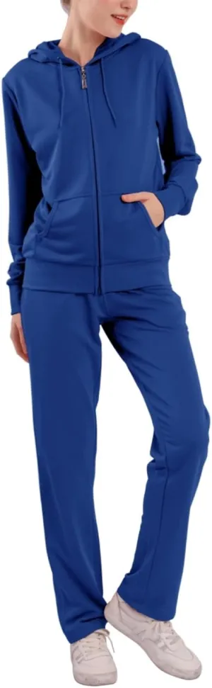Tracksuit Sets for Women 2 Piece Lightweight Sweatsuit Casual Zip Up Hoodie and Sweatpant Jogging Suit Set
