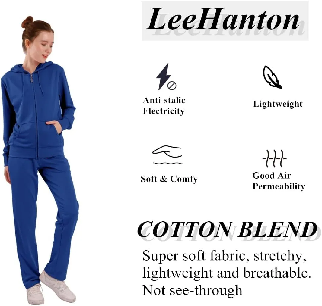 Tracksuit Sets for Women 2 Piece Lightweight Sweatsuit Casual Zip Up Hoodie and Sweatpant Jogging Suit Set