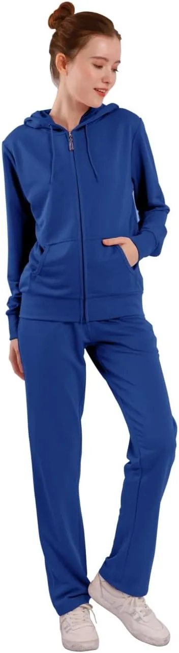 Tracksuit Sets for Women 2 Piece Lightweight Sweatsuit Casual Zip Up Hoodie and Sweatpant Jogging Suit Set