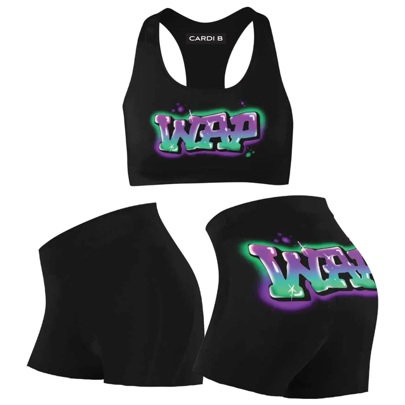 WAP Crop Biker Set (Black)   Digital Single